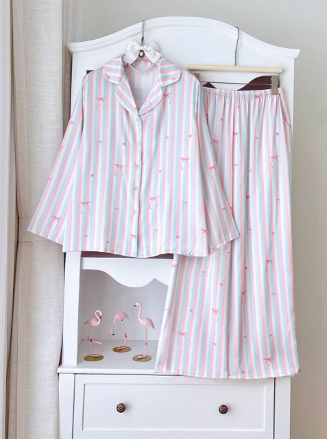 Pijama tay dài quần dài form basic